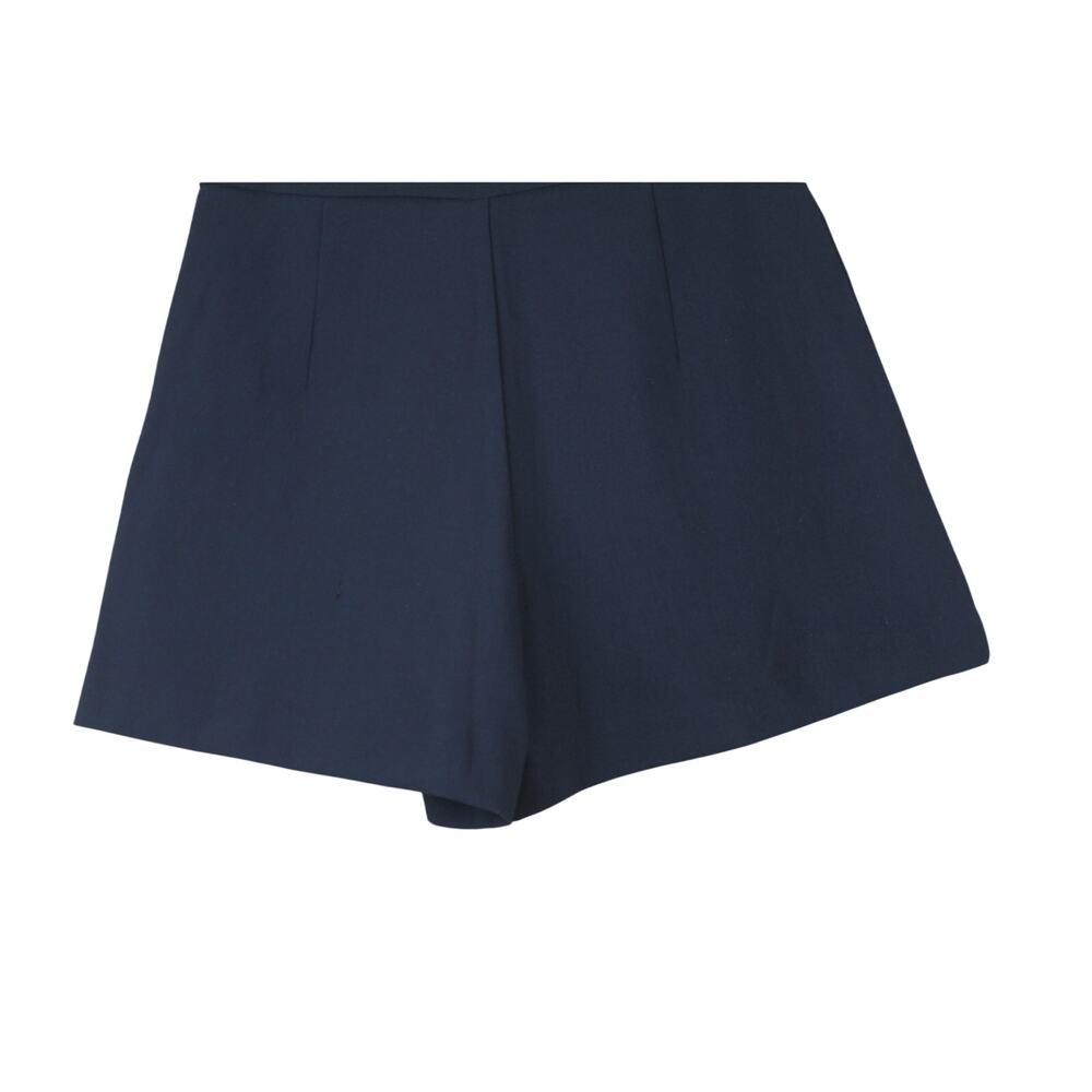 NWT Zara Black w/ Gold Chain Detail Pleated Side Zipper Dressy Skort Size S - Picture 8 of 13